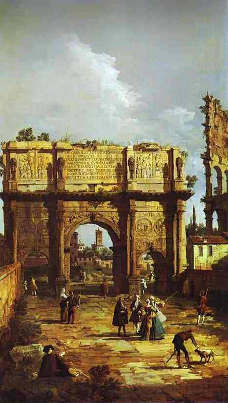 Bernardo Bellotto Arch of Constantine Spain oil painting art